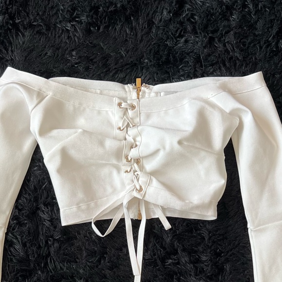 GUESS White Bandage  Crop Top - Picture 5 of 5